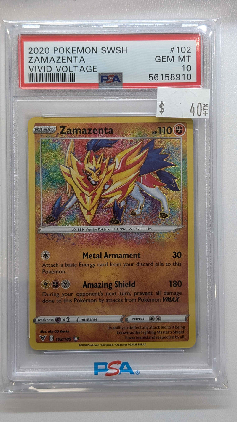 2020 POKEMON SWSH ZAMAZENTA 102 PSA 10 - 910