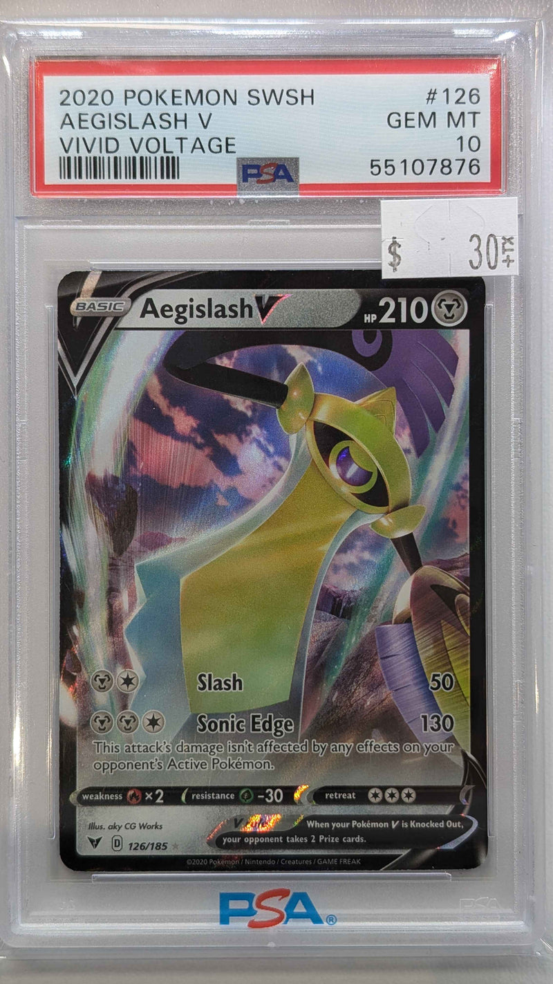 2020 POKEMON SWSH AEGISLASH V VIVID VOLTAGE