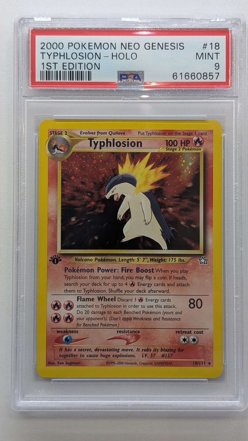 2000 POKEMON NEO GENESIS TYPHLOSION - HOLO 1ST EDITION