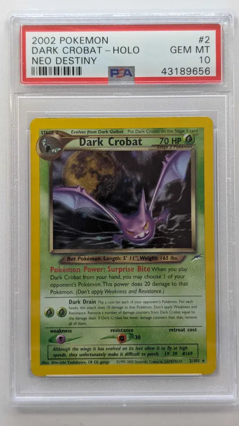 2002 POKEMON DARK CROBAT - HOLO NEO DESTINY