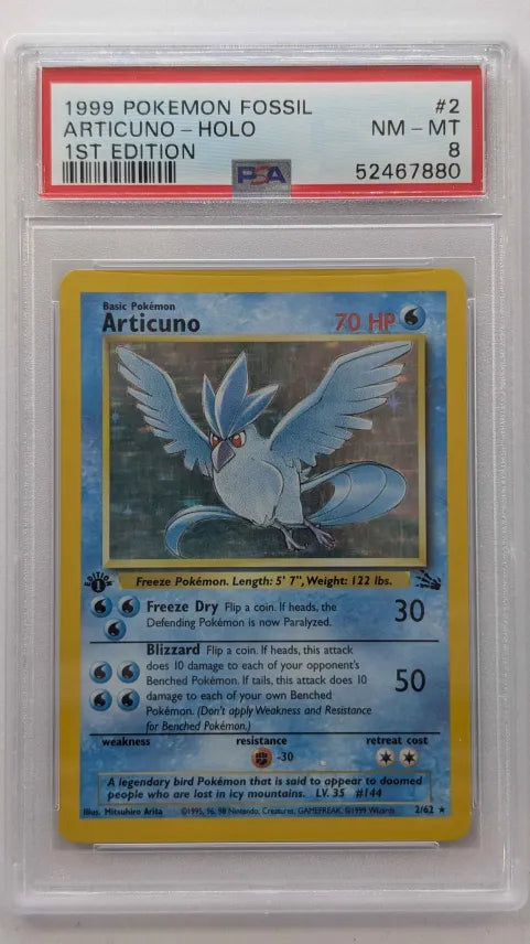 1999 POKEMON FOSSIL ARTICUNO - HOLO 1ST EDITION
