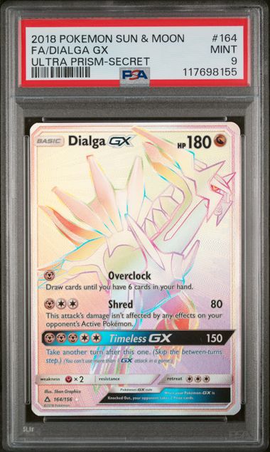 2018 POKEMON SUN & MOON FA/DIALGA GX ULTRA PRISM-SECRET
