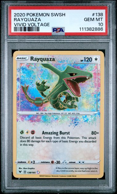2020 POKEMON SWSH RAYQUAZA VIVID VOLTAGE