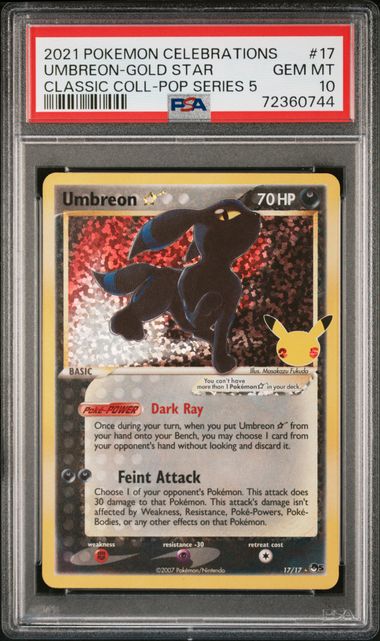 2021 POKEMON CELEBRATIONS UMBREON GOLD STAR