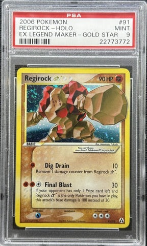 2006 POKEMON EX LEGEND MAKER #91 REGIROCK-HOLO EX LEGEND MAKER PSA 9 - 772