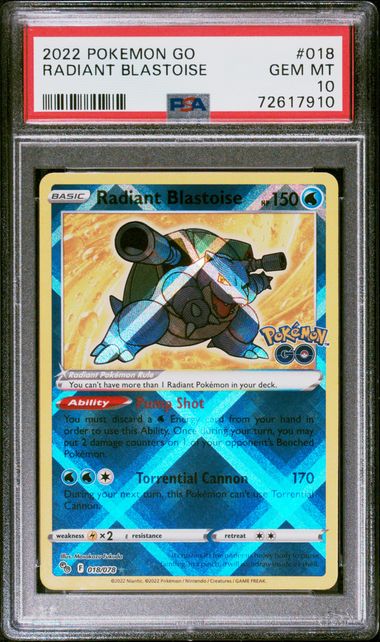 2022 POKEMON GO RADIANT BLASTOISE