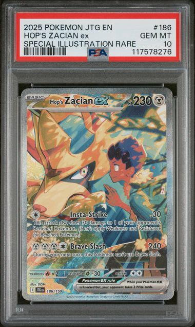 2025 POKEMON JOURNEY TOGETHER ENGLISH HOP'S ZACIAN EX SPECIAL ILLUSTRATION RARE