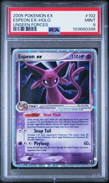2005 POKEMON ESPEON EX - HOLO EX UNSEEN FORCES