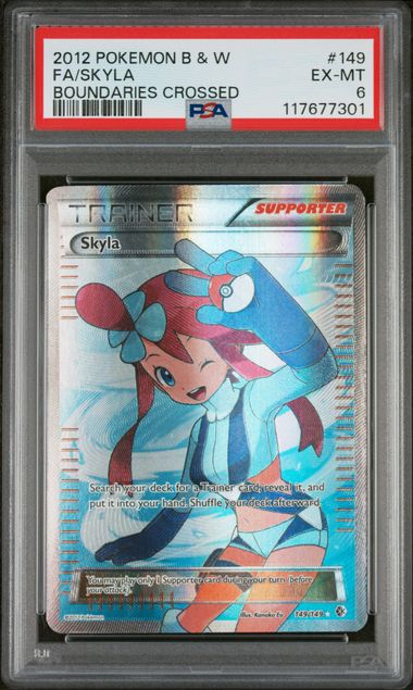 2012 POKEMON BLACK & WHITE FULL ART SKYLA BOUNDARIES CROSSED