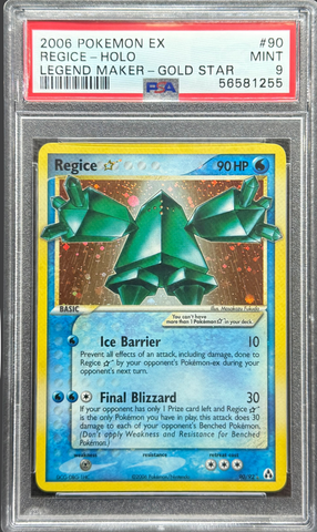 2006 POKEMON EX LEGEND MAKER #90 REGICE-HOLO EX LEGEND MAKER PSA 9 - 255