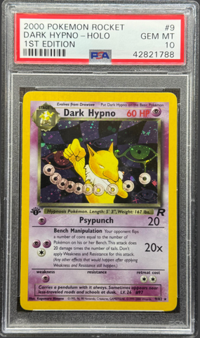 2000 POKEMON ROCKET DARK HYPNO - HOLO 1ST EDITION #9 PSA 10 - 788