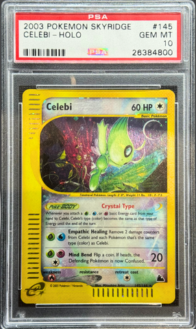 2003 POKEMON SKYRIDGE #145 CELEBI-HOLO PSA 10 - 800