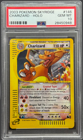 2003 POKEMON SKYRIDGE #146 CHARIZARD-HOLO PSA 10 - 948