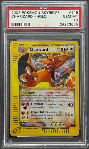 2003 POKEMON SKYRIDGE #146 CHARIZARD-HOLO PSA 10 - 655