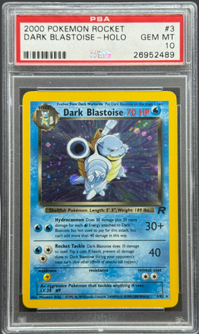 2000 POKEMON ROCKET #3 DARK BLASTOISE-HOLO PSA 10 - 489