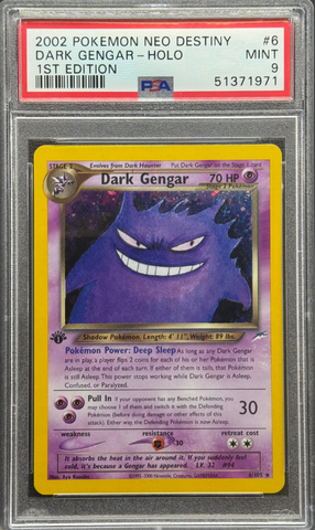 2002 POKEMON NEO DESTINY #6 DARK GENGAR-HOLO 1ST EDITION PSA 9 - 971