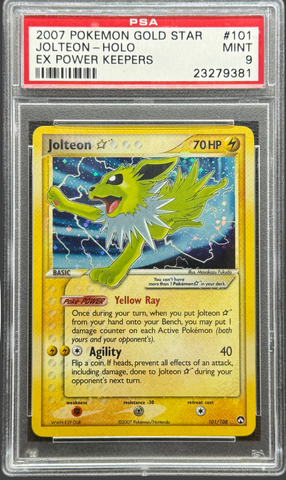 2007 POKEMON EX POWER KEEPERS #101 JOLTEON-HOLO EX POWER KEEPERS PSA 9 - 381