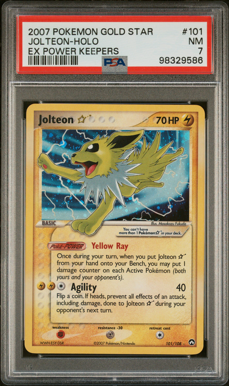 2006 POKEMON GOLD STAR JOLTEON-HOLO EX POWER KEEPERS