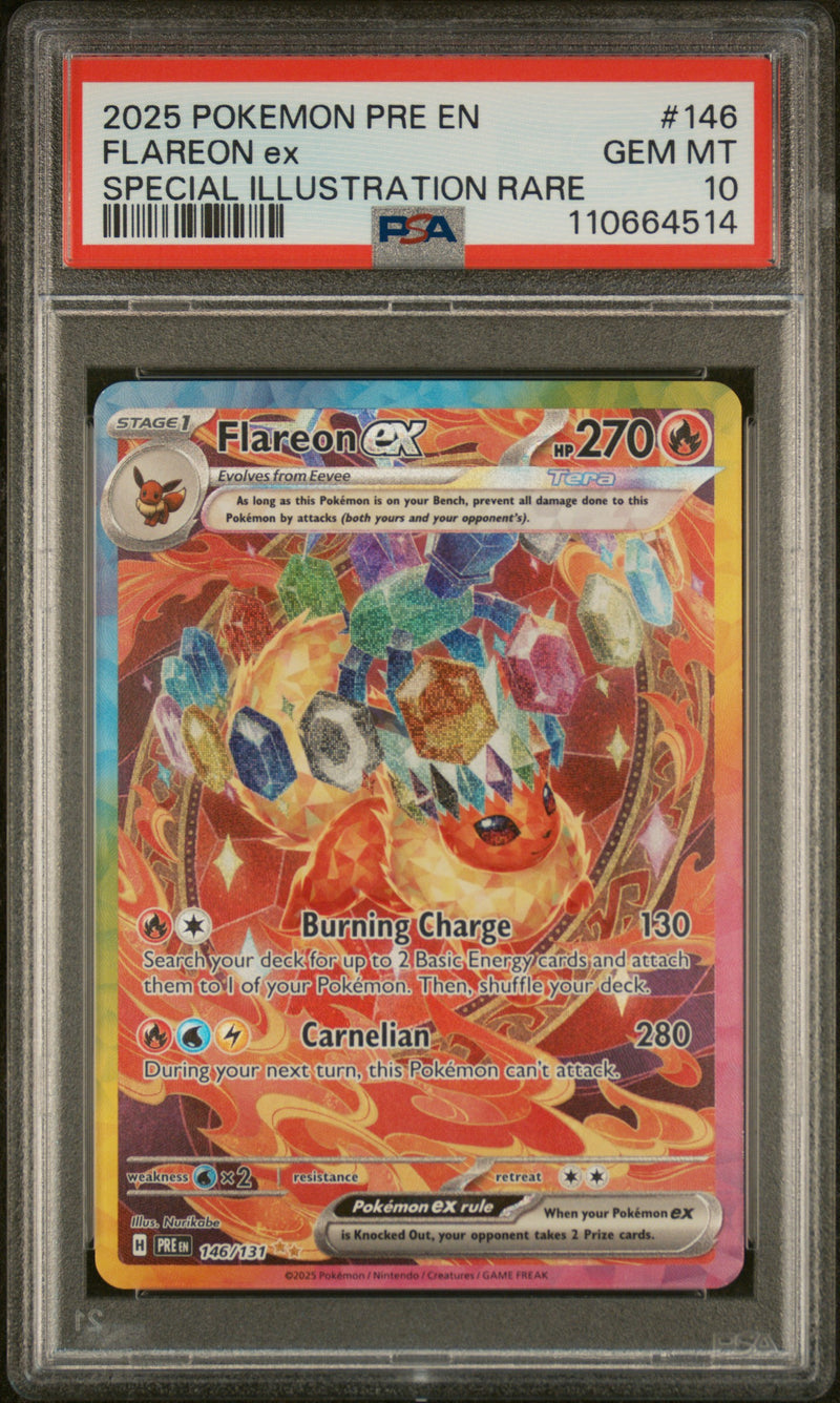 2025 POKEMON PRISMATIC EVOLUTIONS FLAREON EX SPECIAL ILLUSTRATION RARE