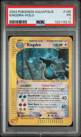 2003 POKEMON AQUAPOLIS #148 KINGDRA-HOLO PSA 1 - 212