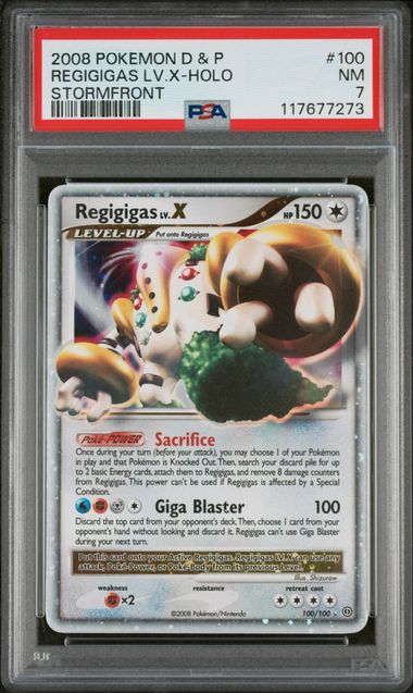 2008 POKEMON DIAMOND & PEARL REGIGIGAS LEVEL X - HOLO STORMFRONT