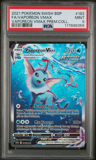 2021 POKEMON SWSH BLACK STAR PROMO FULL ART VAPOREON VMAX VAPOREON VMAX PREMIUM COLLECTION