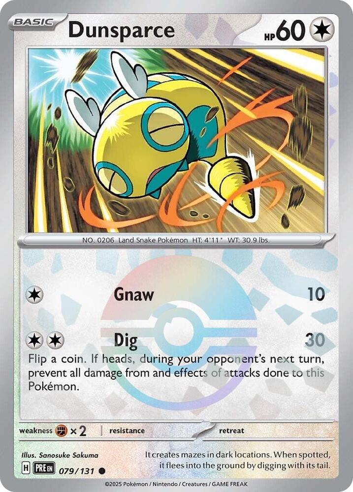 Dunsparce (079/131) (Poke Ball Pattern) [Scarlet & Violet: Prismatic Evolutions]