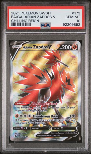 2021 POKEMON SWSH GALARIAN ZAPDOS V