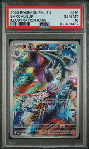 2023 POKEMON PALDEA EVOLVED BAXCALIBUR ILLUSTRATION RARE #210 PSA 10 - 437