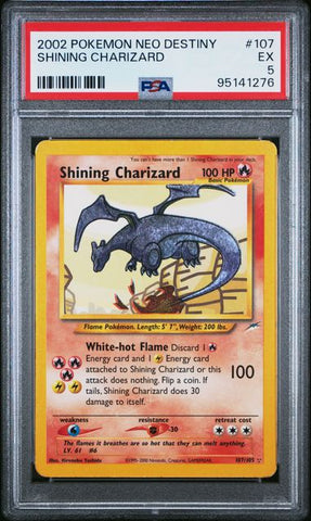 2002 POKEMON NEO DESTINY #107 SHINING CHARIZARD PSA 5 - 276