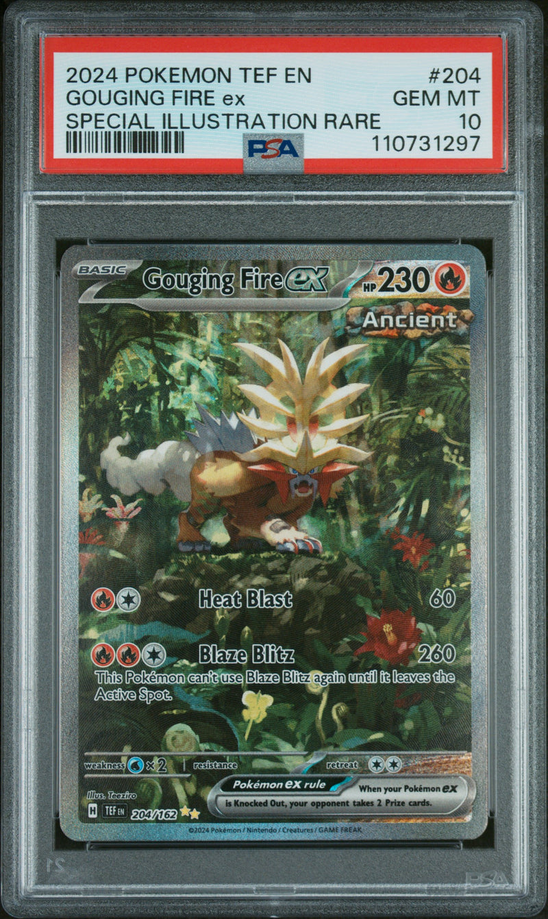2024 POKEMON TEMPORAL FORCES ENGLISH GOUGING FIRE EX SPECIAL ILLUSTRATION RARE