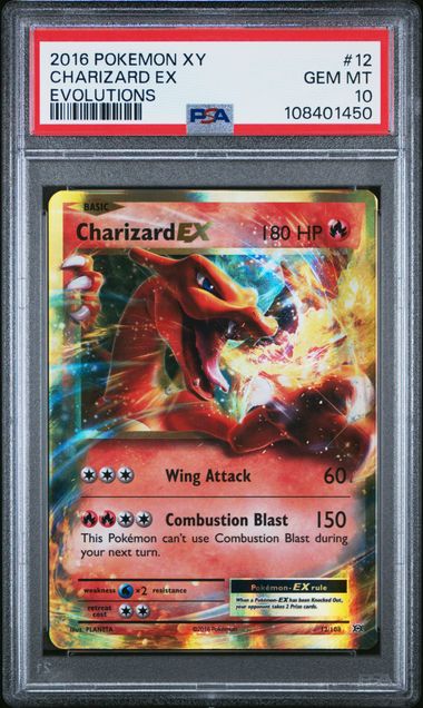2016 POKEMON XY CHARIZARD EX EVOLUTIONS 312 PSA 10 - 450