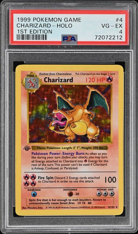 1999 POKEMON GAME #4 CHARIZARD-HOLO 1ST EDITION PSA 4 - 212