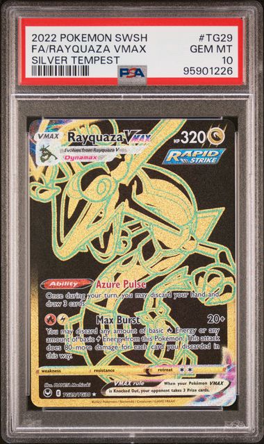 2022 POKEMON SWSH FULL ART RAYQUAZA VMAX SILVER TEMPEST