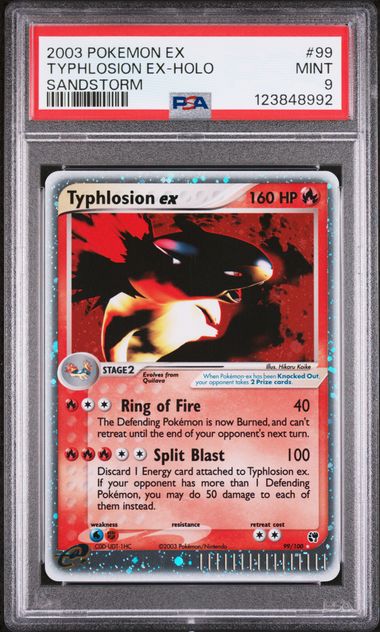 2003 POKEMON EX TYPHLOSION EX-HOLO SANDSTORM