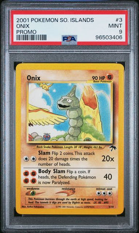 2001 POKEMON SOUTHERN ISLANDS PROMO #3 ONIX PROMO PSA 9 - 406