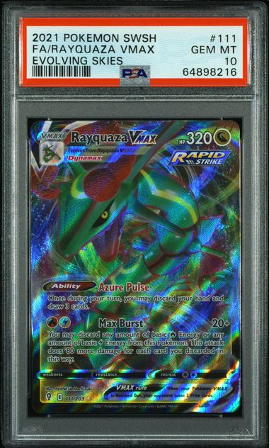 2021 POKEMON SWSH FULL ART RAYQUAZA VMAX EVOLVING SKIES