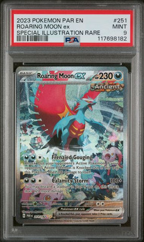2023 POKEMON PAR EN-PARADOX RIFT #251 ROARING MOON ex SPECIAL ILLUSTRATION RARE PSA 9 - 182