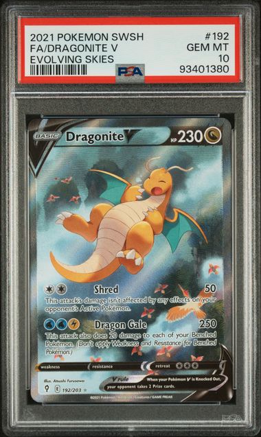 2021 POKEMON SWSH DRAGONITE V EVOLVING SKIES