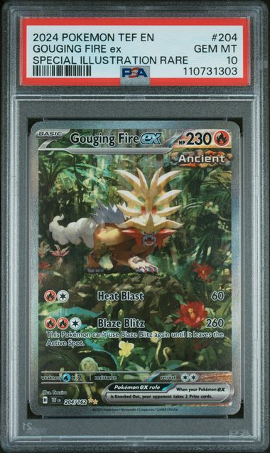 2024 POKEMON TEMPORAL FORCES ENGLISH GOUGING FIRE EX SPECIAL ILLUSTRATION RARE