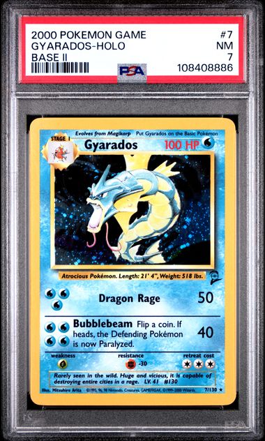 2000 POKEMON GAME GYARADOS - HOLO BASE SET 2