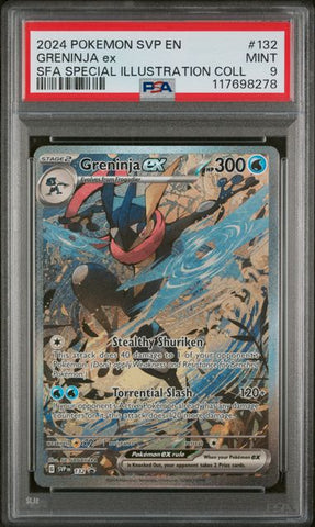2024 POKEMON SVP EN-SV BLACK STAR PROMO #132 GRENINJA ex SFA SPECIAL ILLUSTRATION COLL PSA 9 - 278