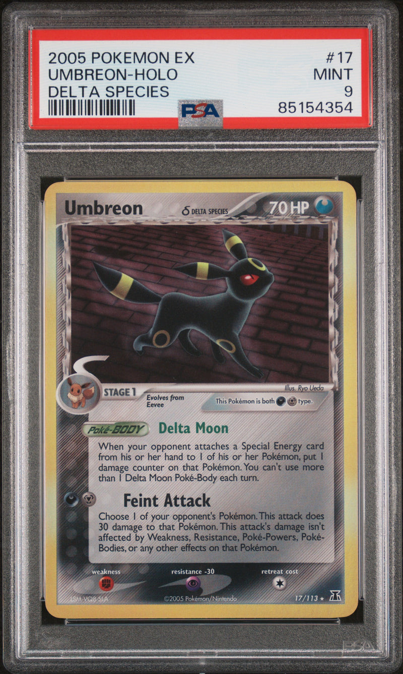 2005 POKEMON EX UMBREON-HOLO DELTA SPECIES
