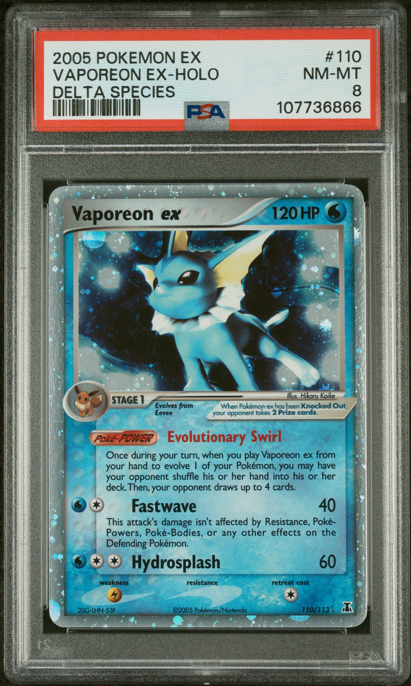 2005 POKEMON EX VAPOREON EX-HOLO DELTA SPECIES