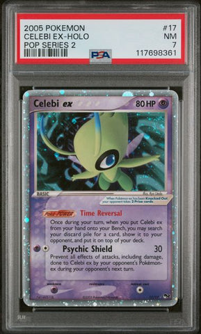 2005 POKEMON POP SERIES 2 #17 CELEBI EX-HOLO POP SERIES 2 PSA 7 - 361
