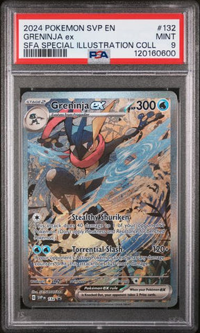 2024 POKEMON SVP EN-SV BLACK STAR PROMO #132 GRENINJA ex SFA SPECIAL ILLUSTRATION COLL PSA 9 - 600