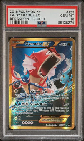 2016 POKEMON XY BREAKPOINT #123 FA/GYARADOS EX BREAKPOINT-SECRET PSA 10 - 274