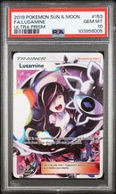 2018 POKEMON SUN & MOON FULL ART LUSAMINE ULTRA PRISM