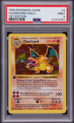 1999 POKEMON GAME #4 CHARIZARD-HOLO 1ST EDITION PSA 9 - 761