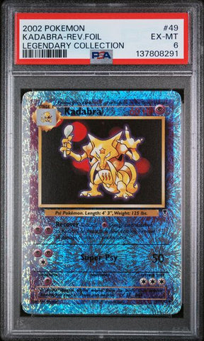 2002 POKEMON LEGENDARY COLLECTION #49 KADABRA-REV.FOIL LEGENDARY COLLECTION PSA 6 - 291